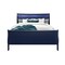 Global Furniture Usa Traditional Glam Rich Blue W /LED Charlie Blue Queen Bed Group With Led 2781 - alternate 5
